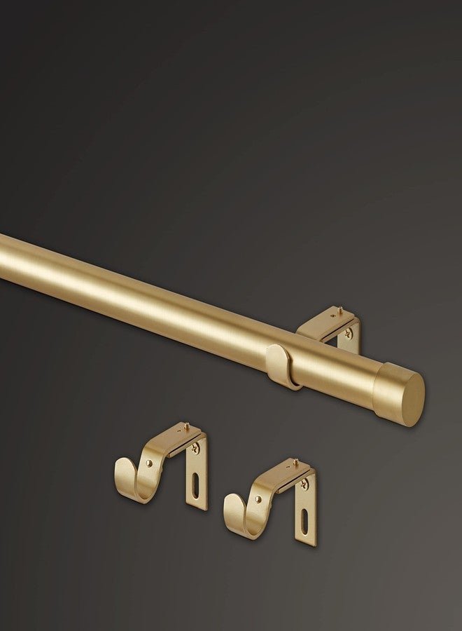 مود مجموعة قضبان ستائر MODE Premium Collection بقطر 1 بوصة مع أغطية طرفية عصرية وقضيب ستائر فولاذي قابل للتعديل يُثبت على الحائط، يناسب النوافذ من 36 بوصة إلى 72 بوصة، لون ذهبي مصقول - Image 4