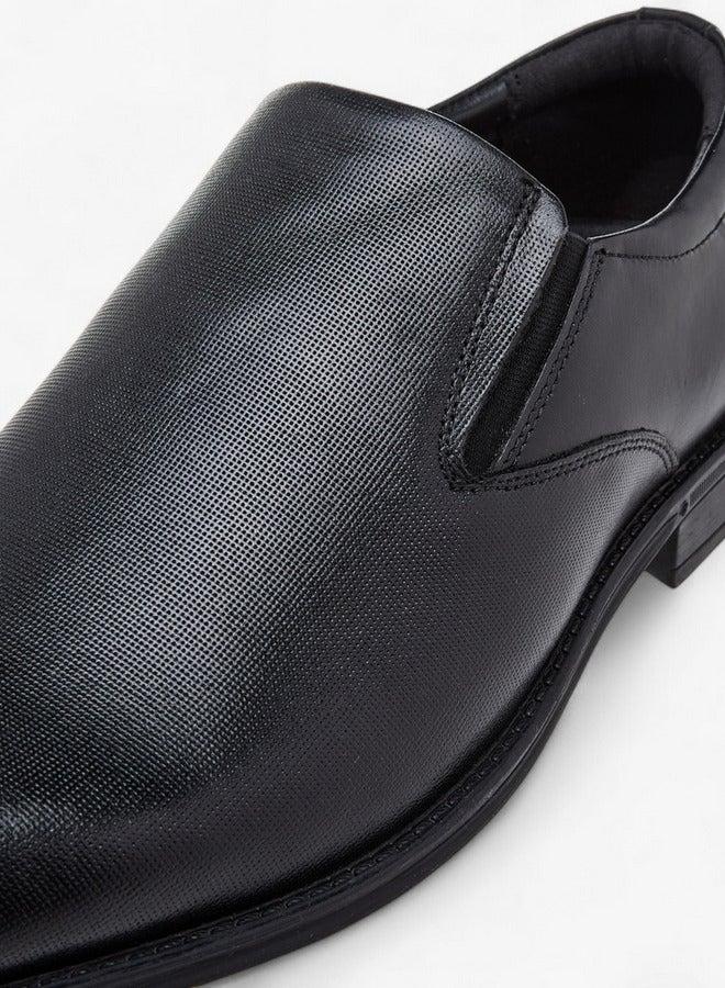 DUCHINI Men's Textured Slip-On Loafers - Image 4