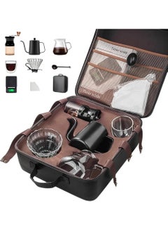 OTTAL Coffee Maker Set，pour over coffee kit with Portable Carry Case, Coffee Kettle with Drip Filter Coffee Share Pot, Filters, Coffee Scale, Double wall Mug, Manual Coffee Grinder  - Image 1