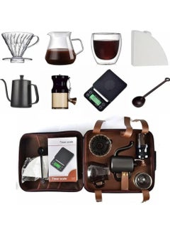 OTTAL Coffee Maker Set，pour over coffee kit with Portable Carry Case, Coffee Kettle with Drip Filter Coffee Share Pot, Filters, Coffee Scale, Double wall Mug, Manual Coffee Grinder  - Image 2