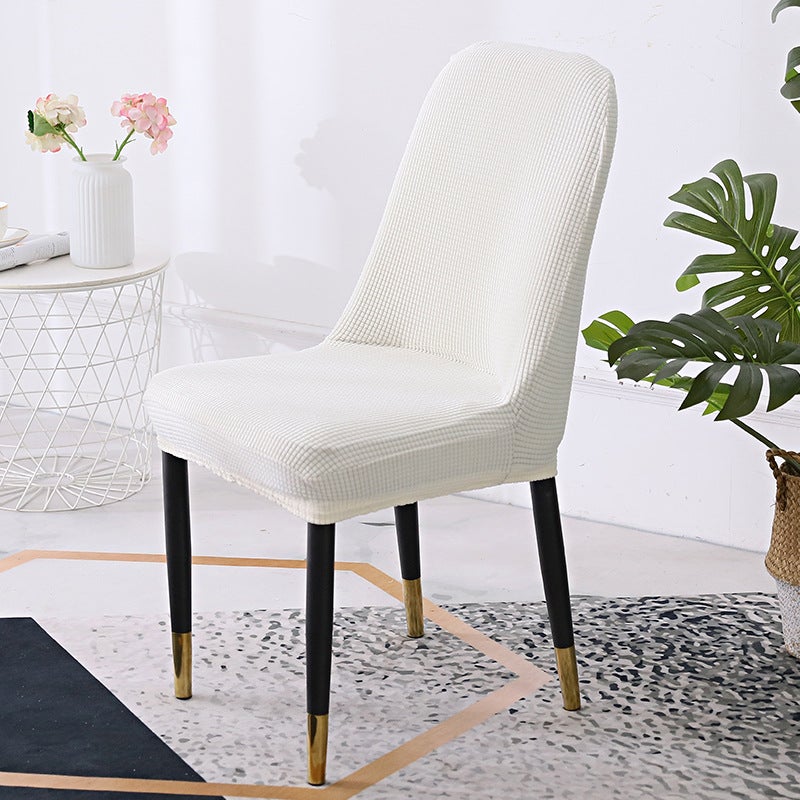 Arc Chair Cover Semi-Circular Elastic Special-Shaped Chair Cover Chair Cushion suit Chair Cushion Integrated Backrest Chair Cover Household(Rice white, General size [special shape do not shoot]]) - Image 1