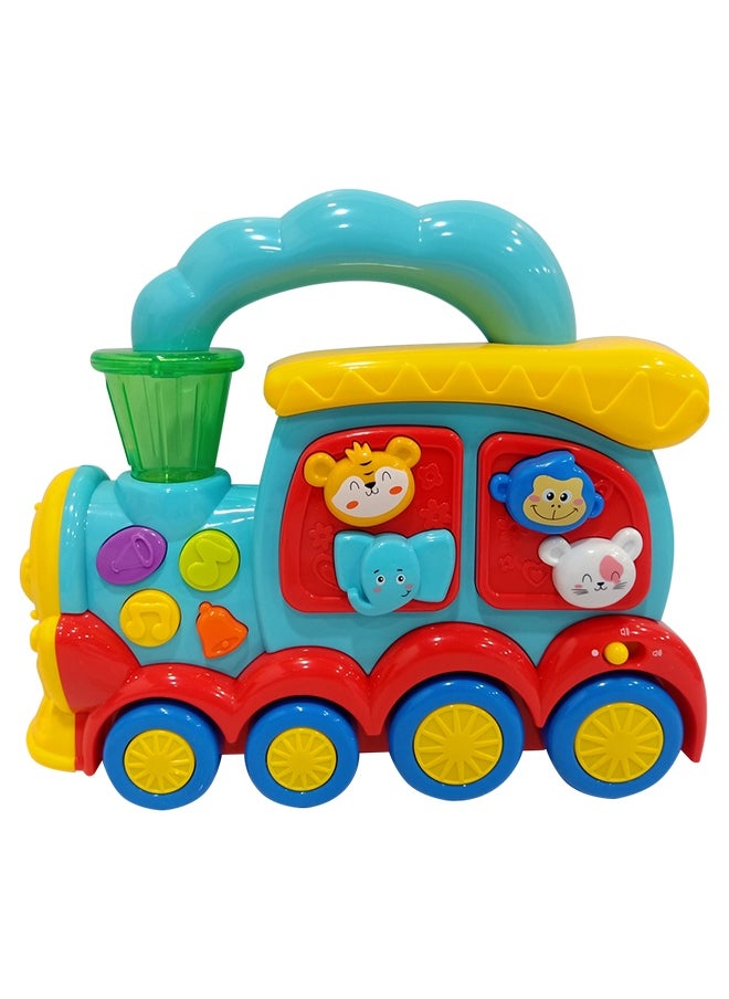 Hapee Capee Baby Animal Train, Animal Train toy for Babies & Toddlers, Includes flashing chimney light, 20 melodies, animal sounds, main horn and bell sounds, Gift toys for 6+ months.  - Image 4