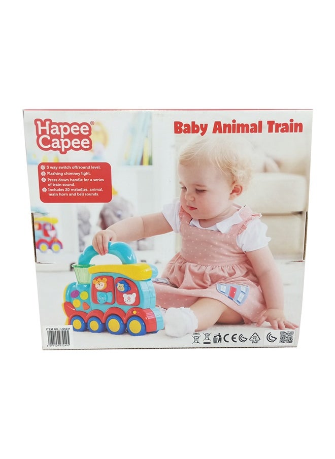Hapee Capee Baby Animal Train, Animal Train toy for Babies & Toddlers, Includes flashing chimney light, 20 melodies, animal sounds, main horn and bell sounds, Gift toys for 6+ months.  - Image 2