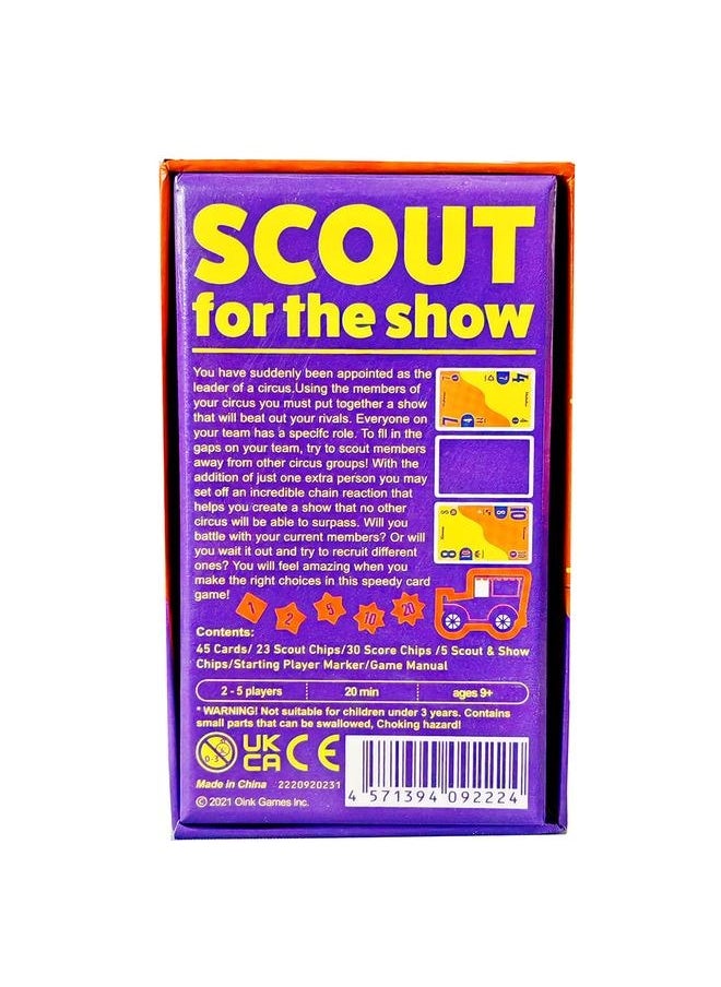 NIBEMINENT - Scout,oink Games All-English Locket Series Circus, Multi-person Party Star Scout Game Table Game Card - Image 1