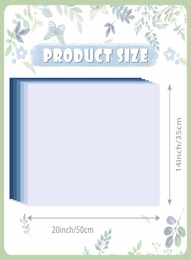 MUNILAIL 60 Sheets Dusty Blue Tissue Paper 14 x 20 Inches Gradient Blue Tissue Paper 6 Solid Blue Wrapping Papers for Birthday Wedding Baby Shower Gift Packing Crafts - Image 3