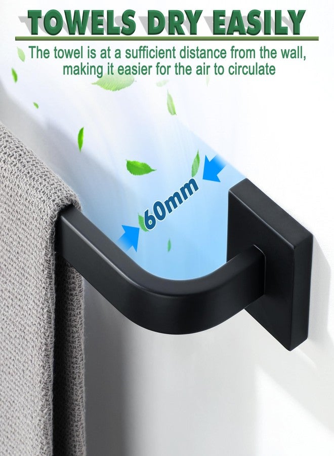 Alise Towel Bar for Bathroom,24'' Towel Holder Black Towel Racks for Bathroom Wall Mount,SUS304 Stainless Steel Towel Rail Towel Hanger for Wall,Matte Black - Image 5