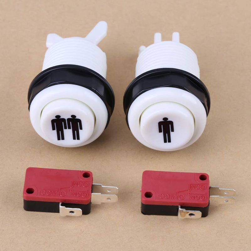 طقم DIY زر بدء طويل 1P 2P أزرار لعبة لاعب ملحقات عصا التحكم الكلاسيكية أجزاء - Image 3