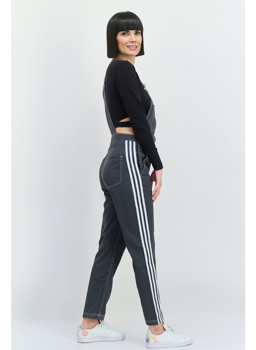 adidas Originals Women Sportswear Fit Outdoor Jumpsuits, Dark Grey  - Image 4