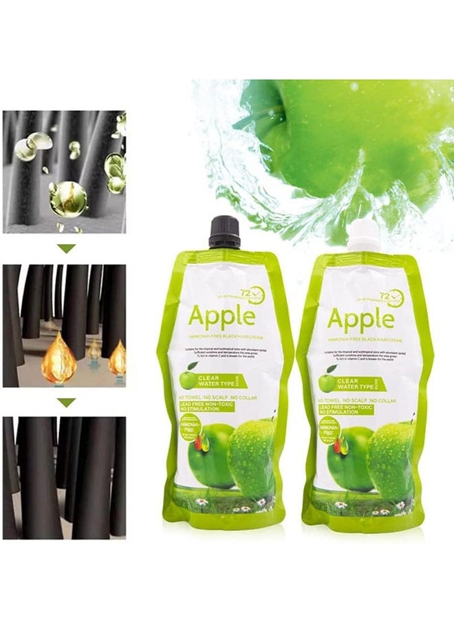 RollsTimi  Apple Ammonia-Free Black Hair Cream, No-Toxic, No Stimulation, Natural Black Hair Color cream - 1000ml  - Image 5