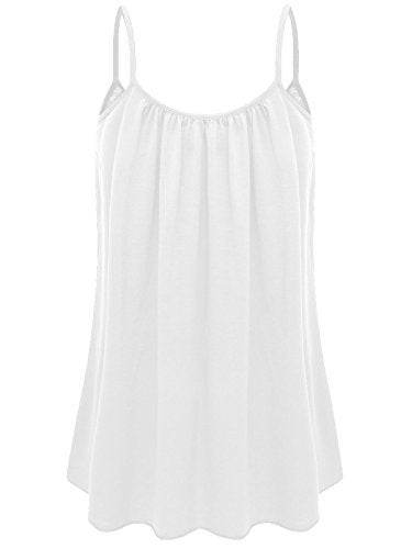 7th Element Plus Size Tank Tops for Womens Camisoles Cami Loose Fit Sleeveless Summer Dressy Shirts Blouse 2025 Summer(White,2X) - Image 5