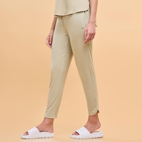 Enamor Essentials Womens E048-Mid Rise 7/8th Relaxed fit Lounge Pants - Image 3