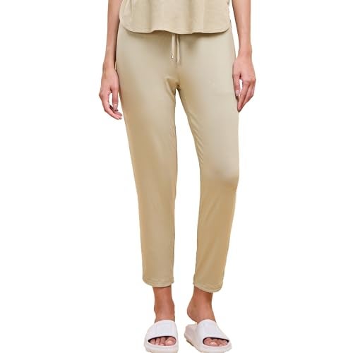 Enamor Essentials Womens E048-Mid Rise 7/8th Relaxed fit Lounge Pants - Image 1