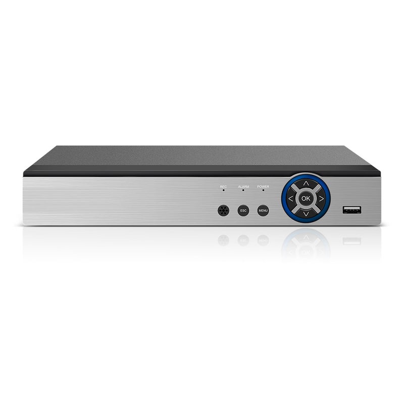 سجل فيديو رقمي 4CH 1080P DVR CCTV مدعوم ببروتوكولات AHD/أنالوجي/TVI/CVI – مع مراقبة عن بعد عبر الهاتف P2P لنظام مراقبة أمني لمكتب المنزل (بدون قرص صلب) – شوكة بريطانية - Image 1
