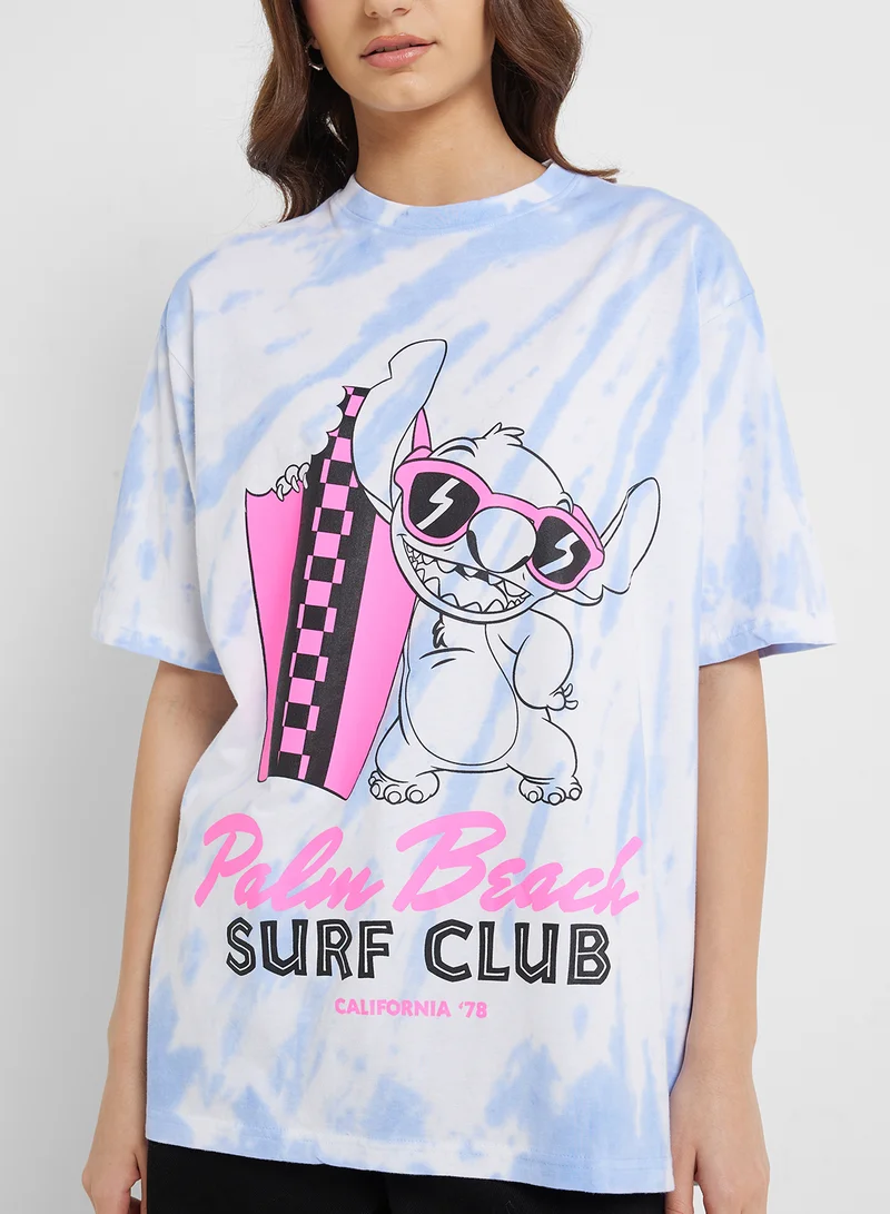 Disney Stitch Oversize Tie Dye T-Shirt