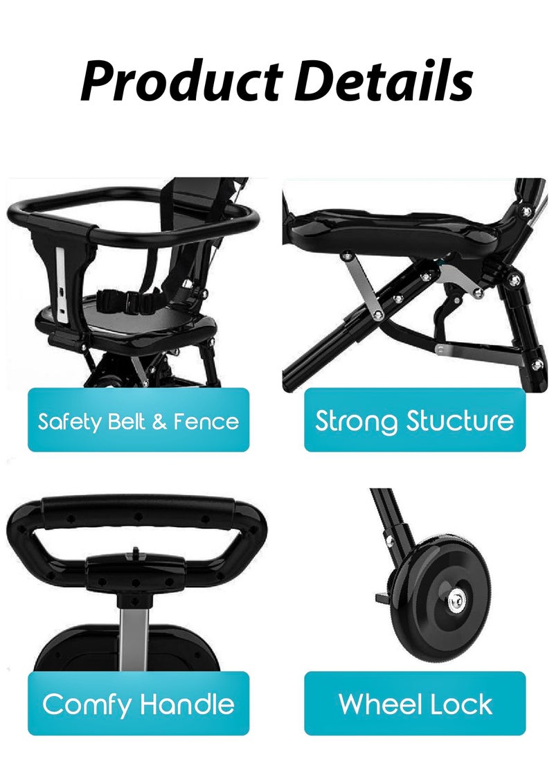 DBLEW - Lightweight Compact Baby Airport Travel Stroller with Adjustable Handles and Backrest One Hand Foldable Easy Overhead Airplane Or Car Trunk Storage Shopping Walking Pocket Stroller Cart For Toddler - Image 1