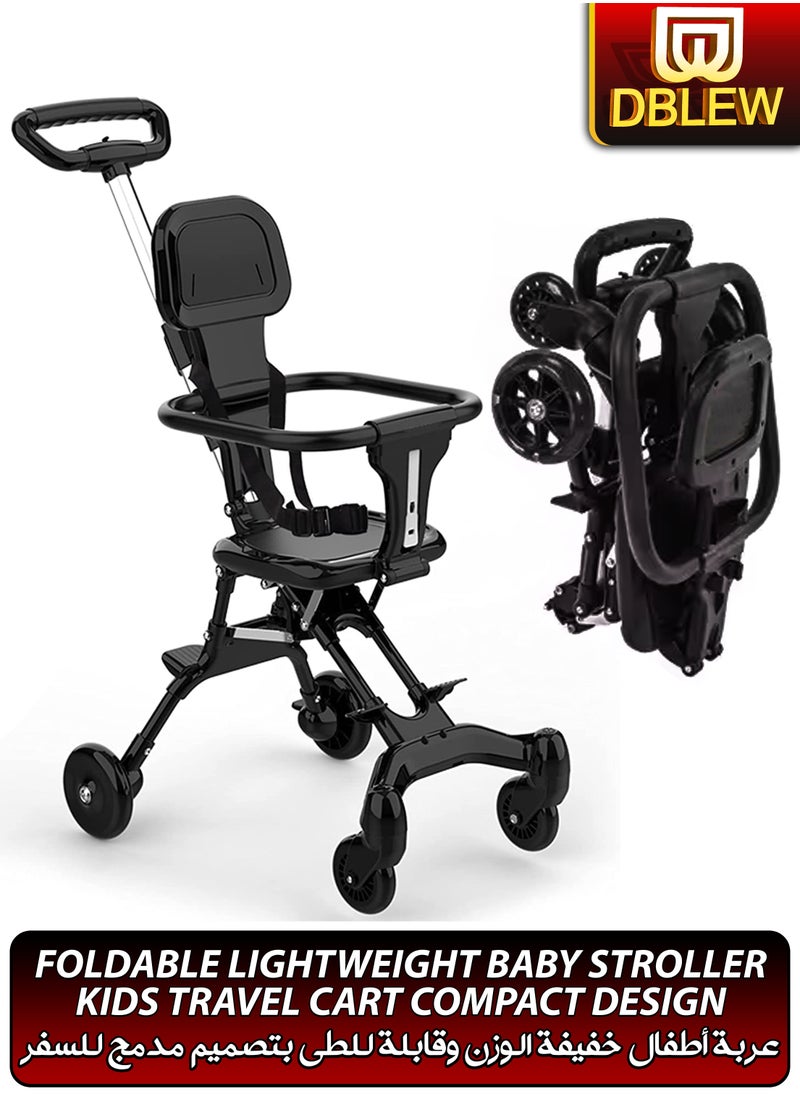 DBLEW - Lightweight Compact Baby Airport Travel Stroller with Adjustable Handles and Backrest One Hand Foldable Easy Overhead Airplane Or Car Trunk Storage Shopping Walking Pocket Stroller Cart For Toddler - Image 1
