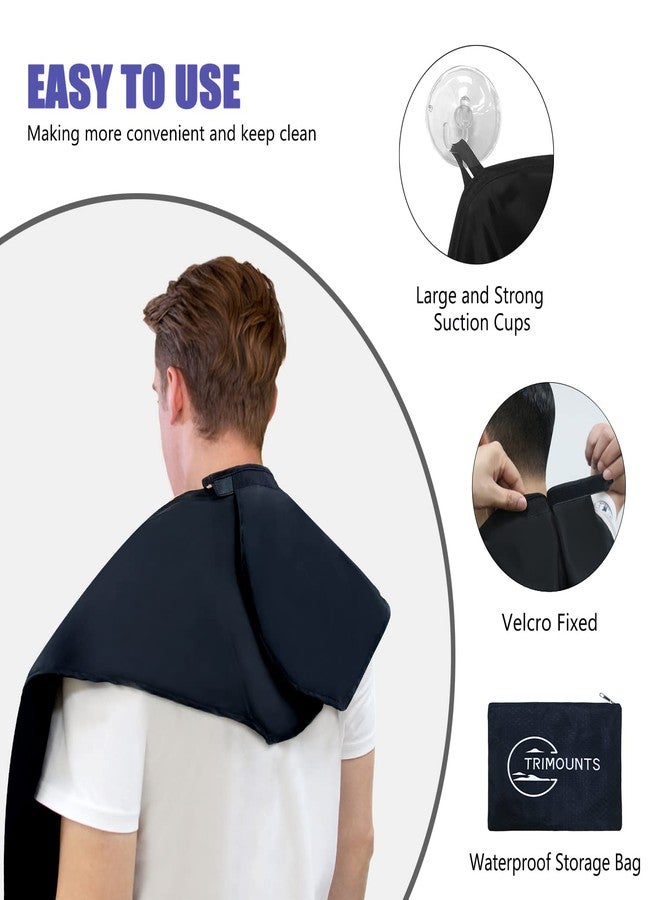 Trimounts Beard Bib Apron for Men,Beard Hair Catcher for Sink Non-Stick Beard Cape,1 Size Fits All,Grooming Accessorie Gift for Dad or Husband(Black) - Image 5