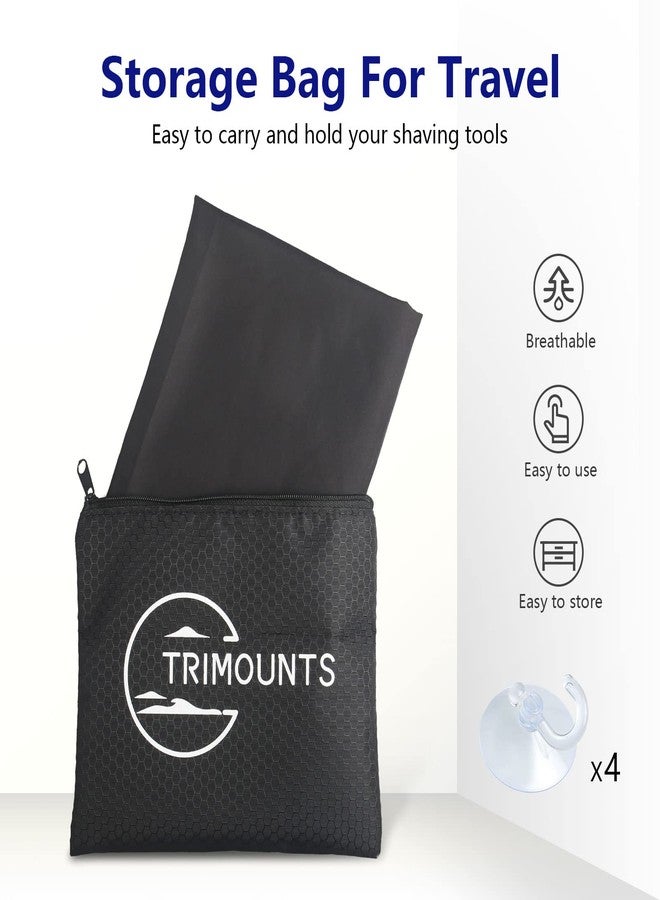 Trimounts Beard Bib Apron for Men,Beard Hair Catcher for Sink Non-Stick Beard Cape,1 Size Fits All,Grooming Accessorie Gift for Dad or Husband(Black) - Image 3