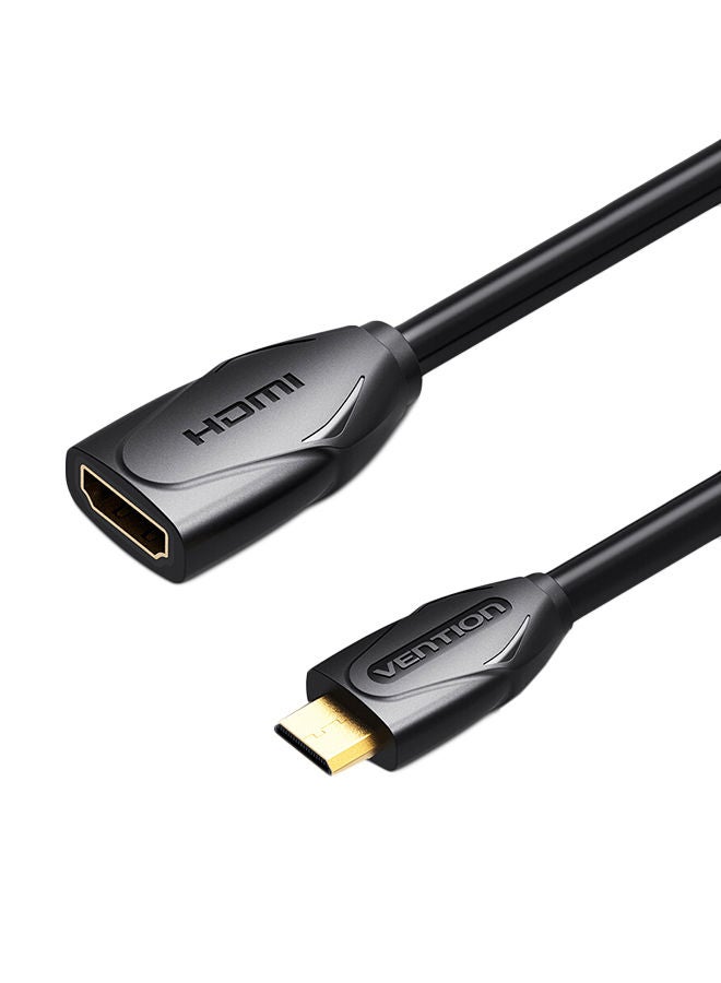 NIBEMINENT Mini HD Male To Female Extension Cable Black - Image 1