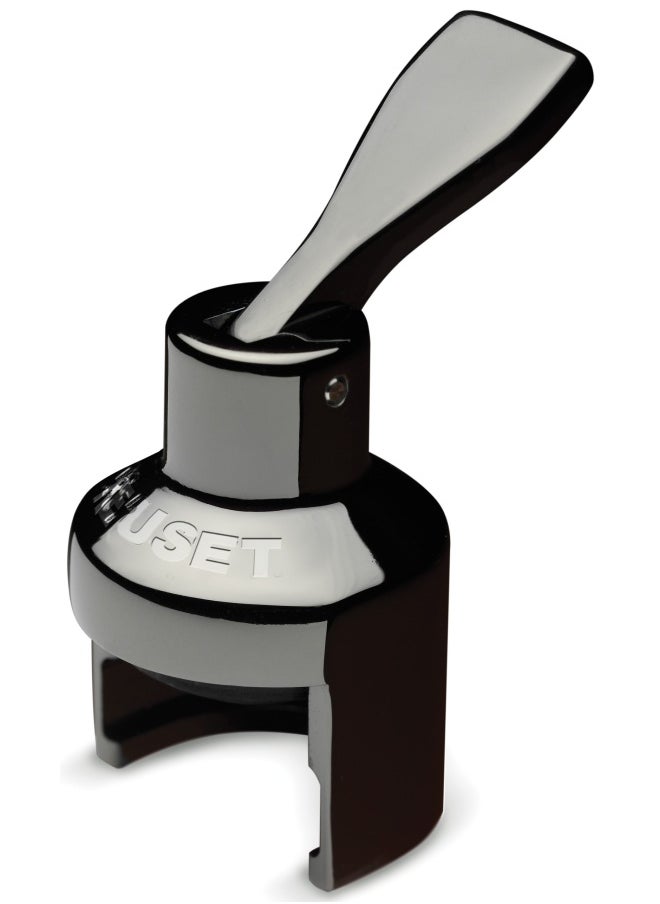 Le Creuset - Le Creuset Metal Crown Sparkling Wine Stopper Model Sw 101 Ideal For Champagne Black Nickel With Lc Logo 59989016000625 - Image 1