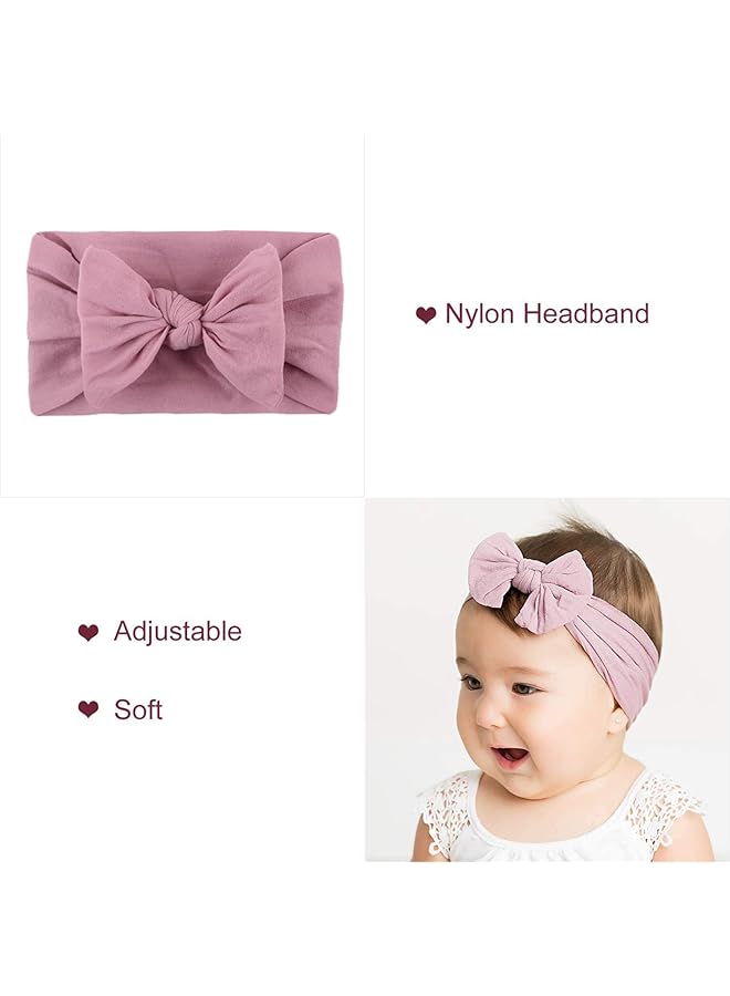 شواي مجموعة من 6 قطع من عصابة رأس عمامة للأطفال، مجموعة عصابة رأس عمامة للأطفال، عصابة رأس ناعمة ولطيفة، مرنة، مناسبة لحديثي الولادة/الفتيات/الأولاد/هدية للأطفال (لون عشوائي) مقاس واحد - Image 3