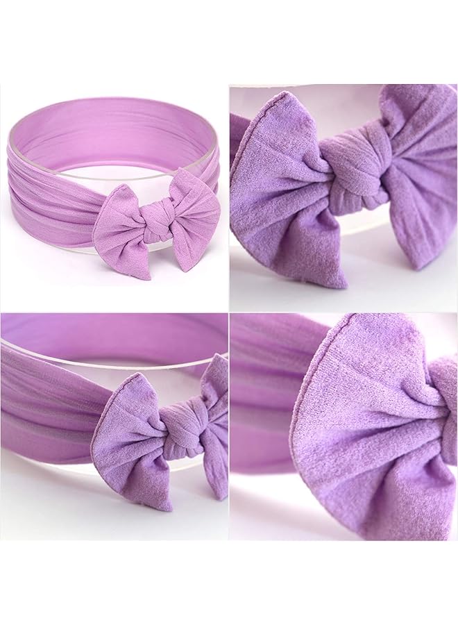 شواي مجموعة من 6 قطع من عصابة رأس عمامة للأطفال، مجموعة عصابة رأس عمامة للأطفال، عصابة رأس ناعمة ولطيفة، مرنة، مناسبة لحديثي الولادة/الفتيات/الأولاد/هدية للأطفال (لون عشوائي) مقاس واحد - Image 4