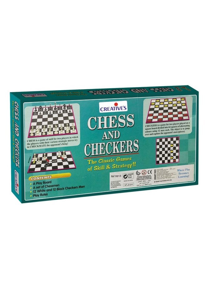Creative's Chess and Checkers | Board Games | Challenging & Classic Games | Strategy Board Game for Kids | Game for Both Parents and Children | Family Board Games | Ages 7 & Up - Image 3