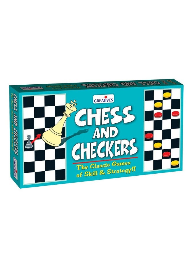 Creative's Chess and Checkers | Board Games | Challenging & Classic Games | Strategy Board Game for Kids | Game for Both Parents and Children | Family Board Games | Ages 7 & Up - Image 1