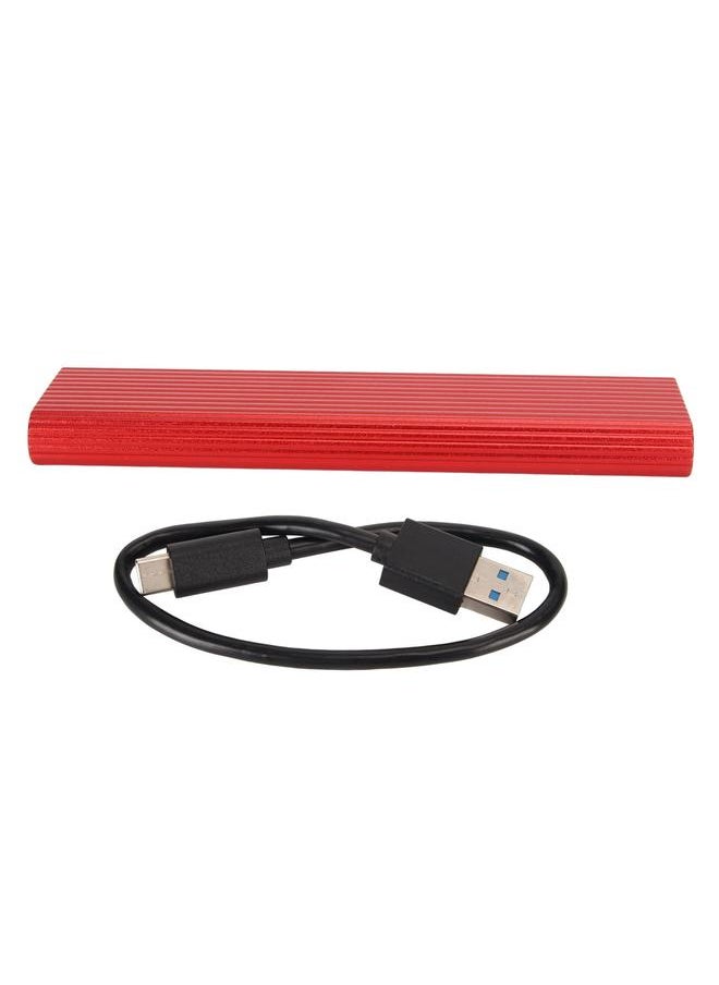 Thoraya M.2 NGFF Portable SSD Portable Metal Mobile Hard Drive USB3.1 Type-C High Speed Mobile Hard Drive Red 2TB  - Image 1