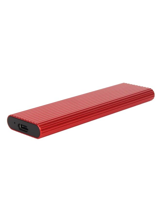 Thoraya - M.2 NGFF Portable SSD Portable Metal Mobile Hard Drive USB3.1 Type-C High Speed Mobile Hard Drive Red 2TB - Image 1