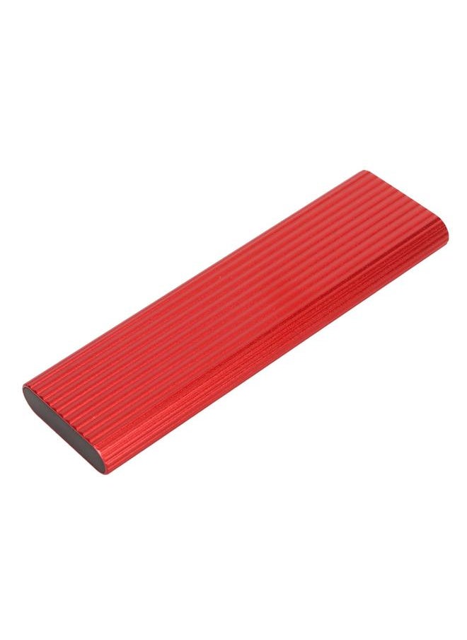 Thoraya M.2 NGFF Portable SSD Portable Metal Mobile Hard Drive USB3.1 Type-C High Speed Mobile Hard Drive Red 2TB  - Image 2