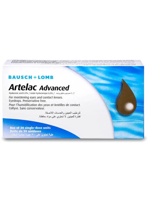 Artelac Advance eye drops 0.2% 30 tablets