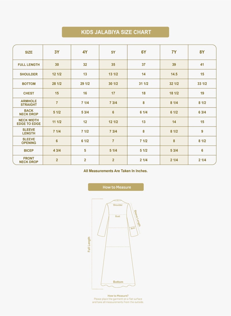 Linelle Kids Jalabiya – Pink Base with Multicolored Abstract Floral Print and Embroidery Detailing - Image 5