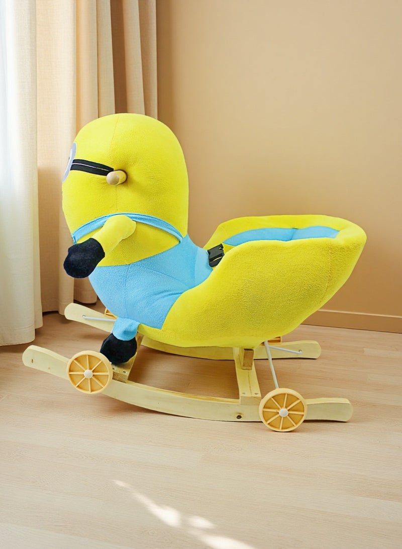 EASY FUTURE Ride-On Rocking  Plush Me2 Rocking  with Wheels for Kids 2 in 1 Rocker & Ride-On Slider Toy for Toddlers - Image 1