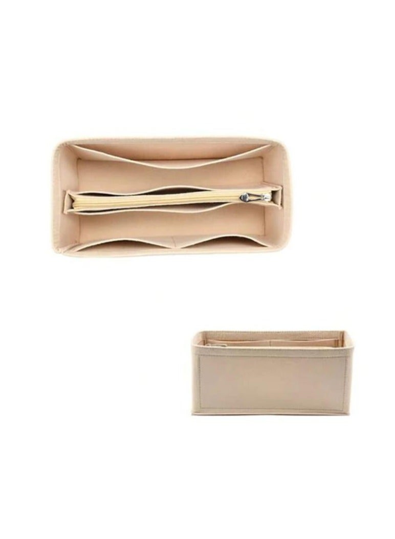 Meetion Felt Cloth Insert Bag Makeup Organizer Handbag Travel Purse Laptop Cosmetic Bag Classic Makeup Bags Making Accessories Handbag - Image 2