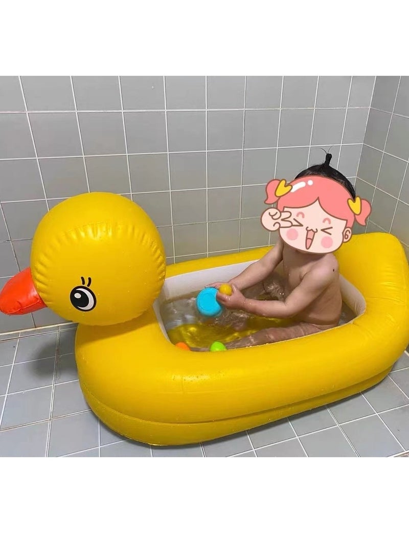 INTEX Portable Inflatable Lightweight Compact Duck Shape Swimming Pool - Baby Inflatable Swimming Pool/Indoor or Outdoor Portable Inflatable Float for Kids 90x50x25cm - Image 4