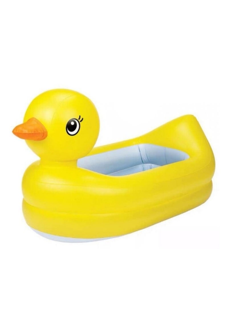 INTEX - Portable Inflatable Lightweight Compact Duck Shape Swimming Pool - Baby Inflatable Swimming Pool/Indoor or Outdoor Portable Inflatable Float for Kids 90x50x25cm - Image 1