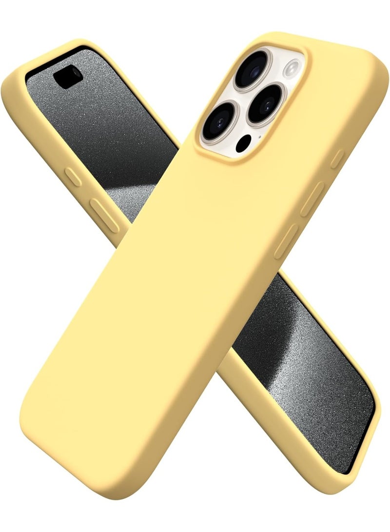 iPhone 15 Pro Case 6.1 Inch Liquid Gel Silicone iPhone 15 Pro Cover Inside Microfiber Soft Silky Touch Anti-Scratch Thin Shockproof Cover Compatible with iPhone 15 Pro - Image 1