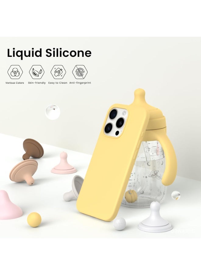 iPhone 15 Pro Case 6.1 Inch Liquid Gel Silicone iPhone 15 Pro Cover Inside Microfiber Soft Silky Touch Anti-Scratch Thin Shockproof Cover Compatible with iPhone 15 Pro - Image 2