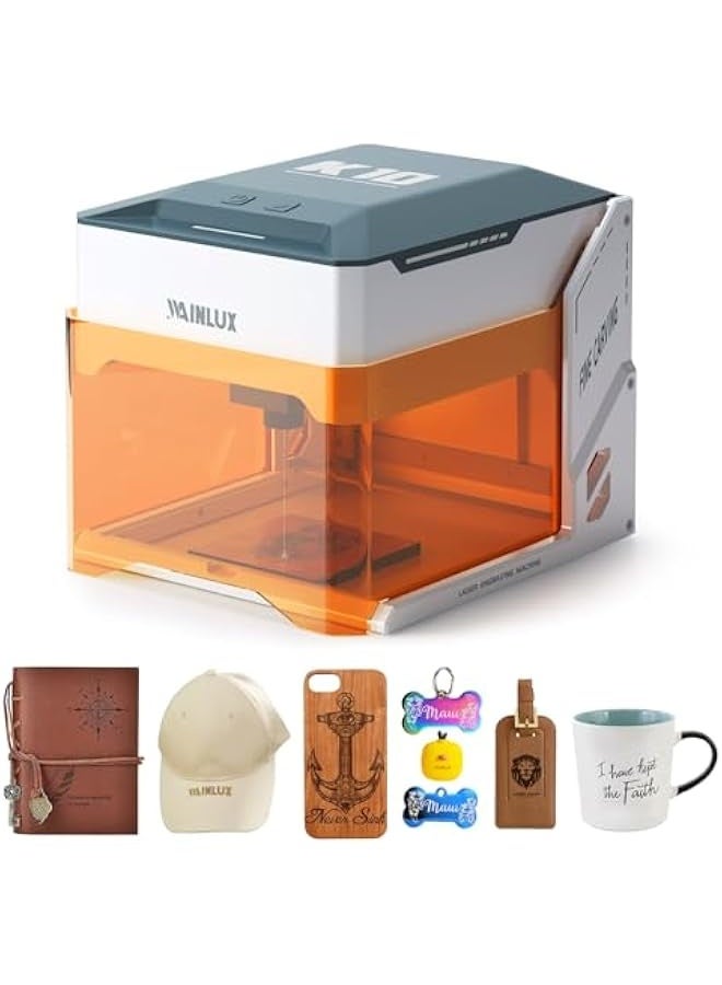 WAINLUX K10 3W Laser Engraver Machine, Mini Laser Engraving Machine for Wood Leather Silicone Paper Glass Acrylic Cloth, Grabadora Láser, Laser Class1 - Image 1