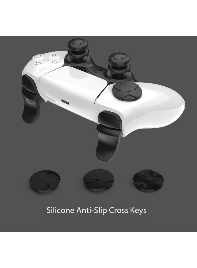 TNGames PS5 Controller Button Enhancement Kit - 2 Anti-Slip Thumb Grips + L2/R2 Trigger Extenders + 3 D-Pads - Exclusive Accessories for Sony PlayStation 5 - Image 2