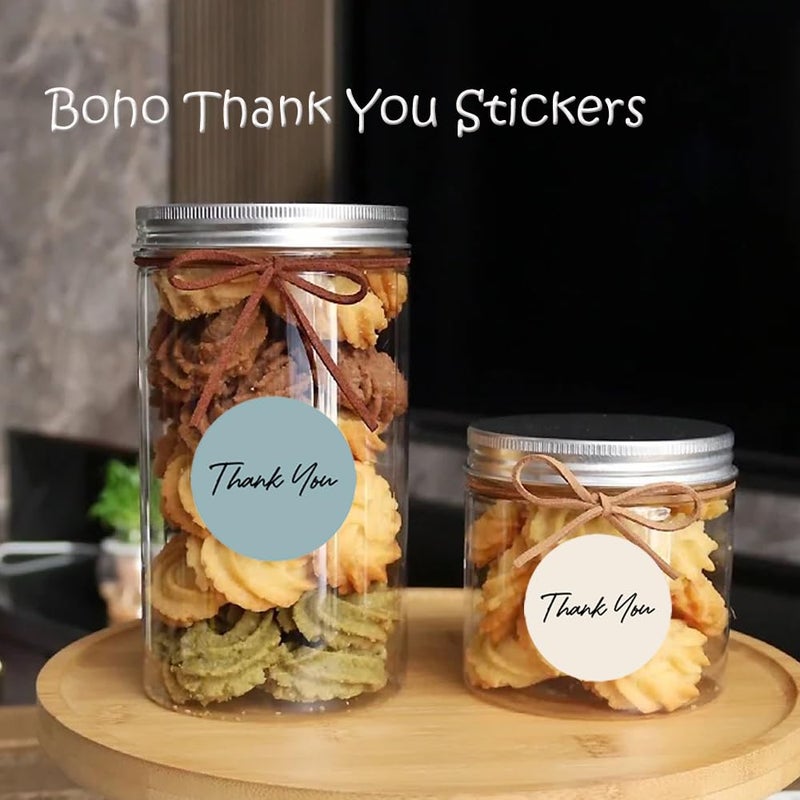 AWEELON 1000Pcs Boho Thank You Stickers Roll 6 Colors Paper Decals Pastel Adhesive Seal Sticker Decor for Party Favor Gifts Supplies - Image 4