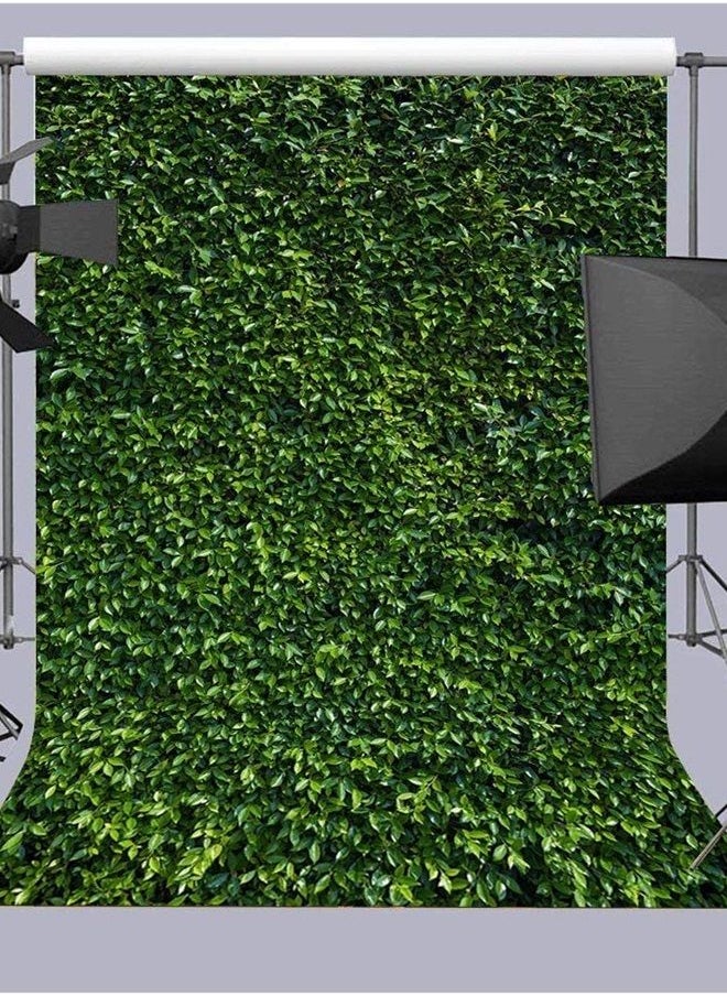 Fanghui - 9x6FT Vinyl Natural Green Leaves Grass Picture Photography Backdrop for Spring Summer Wedding Birthday Party Banner Supplies Indoor Outdoor Photo Studio Background Booth Props - Image 1