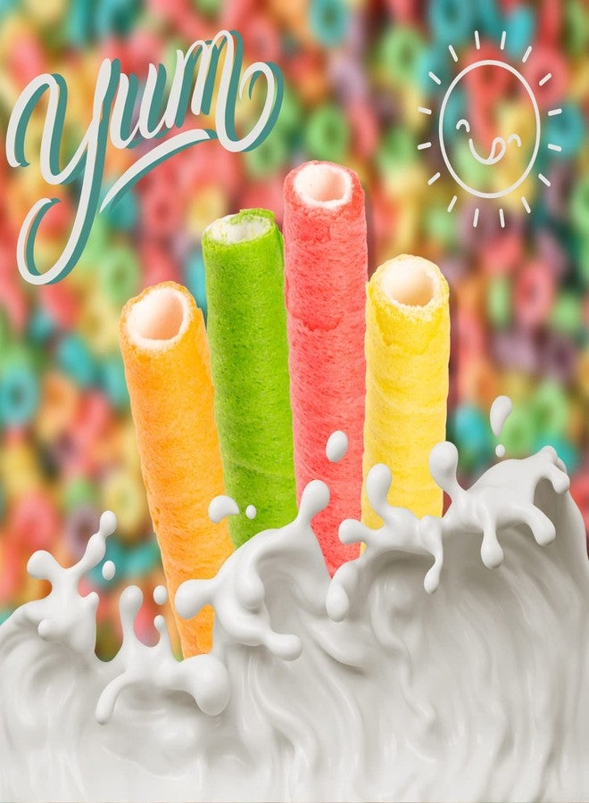 Needzo Froot Loops Cereal Straws, Edible Straw Alternatives for Milk, Nostalgic Breakfast Treat, Pack of 3, 5 Count Each - Image 5