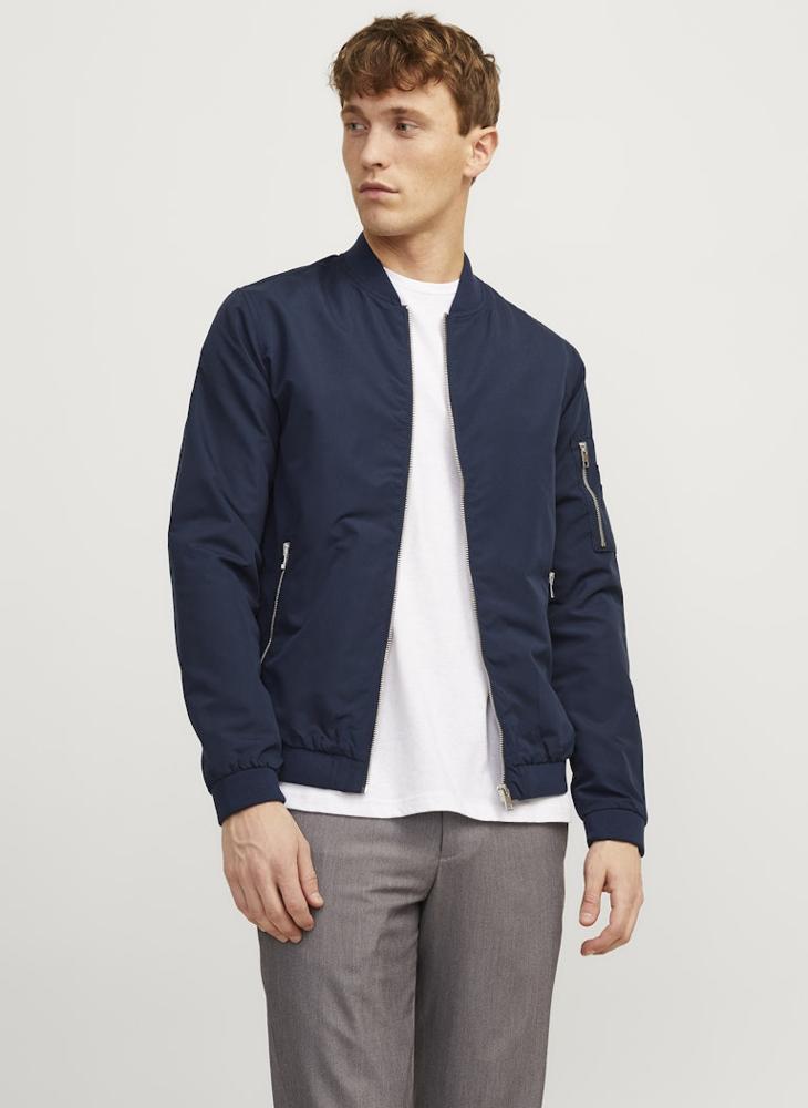 JACK & JONES Casual Zip Bomber Jacket - Image 1