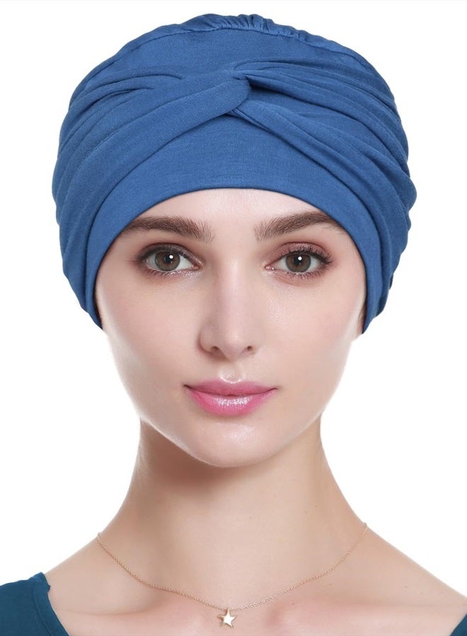 Alnorm Chemotherapy Headwear Breast Cancer Gift Fashionable Head Accessories Blue - Image 1