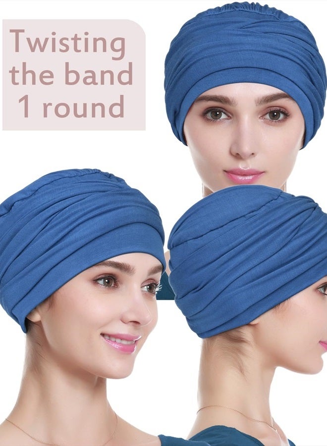 Alnorm Chemotherapy Headwear Breast Cancer Gift Fashionable Head Accessories Blue - Image 5