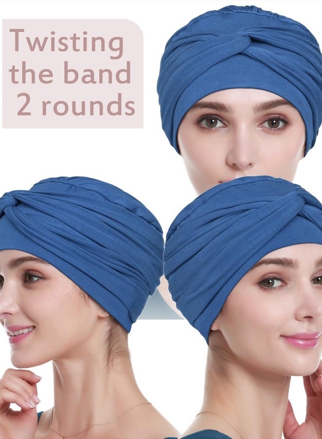 Alnorm Chemotherapy Headwear Breast Cancer Gift Fashionable Head Accessories Blue - Image 2