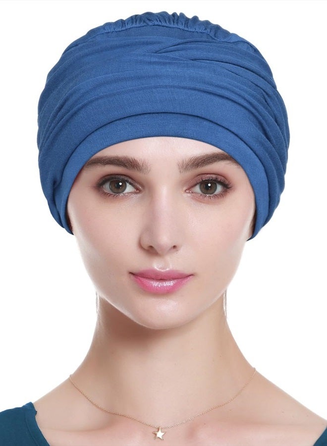 Alnorm Chemotherapy Headwear Breast Cancer Gift Fashionable Head Accessories Blue - Image 4