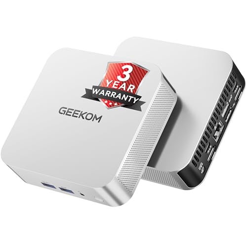 GEEKOM A8 Mini PC with AMD Ryzen 7 8745HS (Beats 6800H), 16GB DDR5 RAM (Upgradable, Not LPDDR) 1TB NVMe SSD, Windows 11 Pro Desktop Computer for Home&Business, USB4, SD Slot, 8K | WiFi 6E, 2.5G LAN - Image 1
